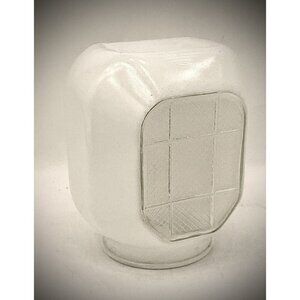 Art Deco Milk Glass Light Globe Retro Shade Ceiling Bath Porch Mid Century Diver